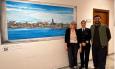 Civitanova, un murales che ritrae il porto in Capitaneria: l'opera celebra il legame tra la città e il mare