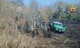 San Severino, sterpaglie a fuoco in località Pitino: brucia un ettaro di terreno