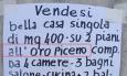 Sforzacosta, spunta il cartello 'fai da te': casa in vendita "all'Oro Piceno"