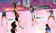 Volley, primo stop per la CBF Balducci HR: l'Omag-Mt San Giovanni passa 3-1 al Forum