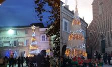 Un albero di Natale "a spirale" intrecciato a mano: Mogliano esalta il suo sapere artigianale