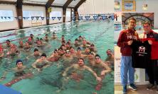 Centro Nuoto Macerata, quasi in cento per la nuotata d'aiuto al Parkinson: presente il campione del mondo Ruffini