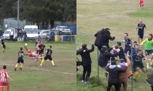 In 45 minuti sette gol (rovesciata e tacco compresi): sfida da montagne russe fra Belfortese e Potenza Picena (VIDEO)