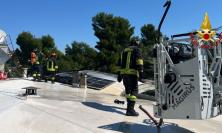 Incendio ai pannelli solari sul tetto: paura in un condominio di Macerata