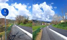 Tolentino, la ciclabile si illumina: completato il tratto dal Ponte del Diavolo al Lago delle Grazie