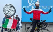 Tonino Pieroni in bici da Camerino a Capo Nord: impresa compiuta dopo 4.000 km