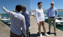 Civitanova, Acquaroli e Ciarapica al porto: "Pronti a realizzare anche la barriera frangiflutti"