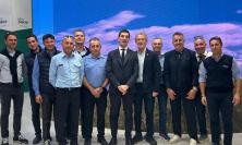 Acquaroli sceglie la fiera di Rimini (dove si viaggia con Contram) per la prima uscita da presidente bis