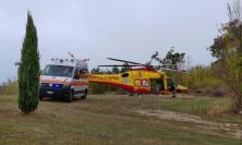 Colmurano, ferito durante una battuta di caccia: uomo trasportato a Torrette in elisoccorso