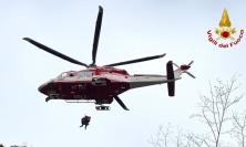 Infortunio alle Lame Rosse, escursionista soccorso con l’elicottero dei Vigili del fuoco