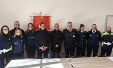 Macerata, il questore Luigi Mangino visita il Comando della polizia locale
