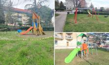 Tolentino, restyling nei parchi: nuovi giochi per i bambini in viale Benadduci, Buozzi e Papa Giovanni XXIII
