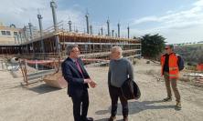 Nuovo ospedale di Civitanova, Borroni: "Sopralluogo al cantiere, fine lavori prevista per giugno"