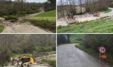 Matelica, frana tra Colle Tenuto e Poggeto: gli operai comunali liberano la strada in tempo record