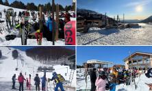 Pasqua e Pasquetta sugli sci: impianti presi d'assalto a Frontignano, Sassotetto e Bolognola