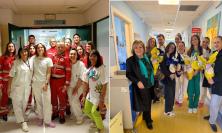 Uova di Pasqua e giocattoli per i piccoli pazienti della Pediatria di Civitanova