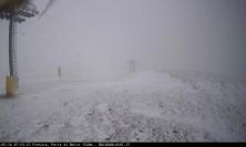 Neve di maggio sui Sibillini: imbiancate Frontignano e Bolognola