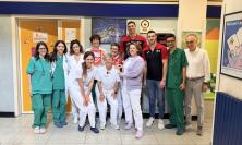 La Lube Volley porta un sorriso ai piccoli pazienti dell’ospedale di Macerata