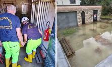 San Severino, bomba d'acqua: prosegue la conta dei danni, idrovore e droni in azione