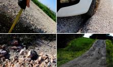Macerata, contrada Mozzavinci tra buche e crateri. "Siamo solo sette case, per questo non veniamo ascoltati?" (FOTO)