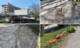 Macerata - Tra buche e segnaletica ko: l'accesso dei dipendenti all'ospedale è una "trappola" (FOTO)