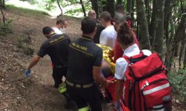 Monte San Vicino, scivola lungo il sentiero: recuperato e soccorso un 80enne