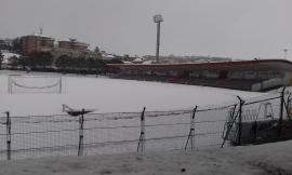 La Maceratese fa  conti con la neve e si prepara in palestra