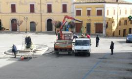 Potenza Picena, ripulita la fontana di Piazza Matteotti