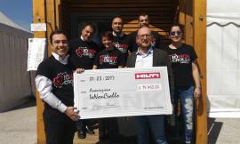 Hilti Italia vicina a IoNonCrollo, consegnato oggi un assegno da 14,463.50 euro