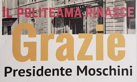 Il "Grazie" dei commercianti di Tolentino a Franco Moschini per il Politeama
