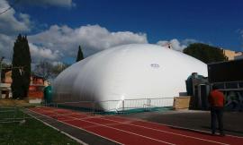San Severino: inaugurazione struttura pressostatica campo da basket