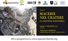 "Macerie nel cratere -  La gestione sostenibile": al Cosmari un incontro per dare delle risposte concrete