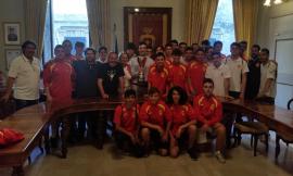 I giovani campioni del Potenza Picena Calcio accolti dal sindaco