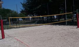 San Severino, taglio del nastro per il campo da beach volley del rione Settempeda