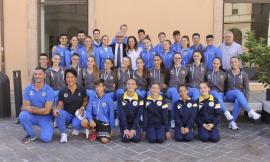 “In bocca al lupo Azzurri!”: Carancini riceve la Nazionale di Aerobica impegnata nei campionati europei
