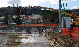 San Severino, sopralluogo del Sindaco nel cantiere della scuola temporanea di via D'Alessandro