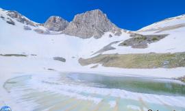Si scioglie la neve: il Lago nei Sibillini si è riformato FOTO