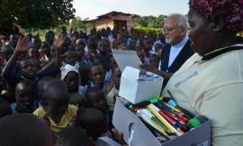 Padre Giorgio Previdi in visita al Sermit di Tolentino