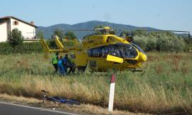 Cingoli: ciclista a Torrette. La caduta provocata da un cane