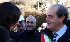 Castelsantangelo, il sindaco Falcucci sul cantiere per la sp 136