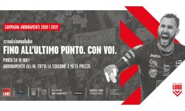 Lube, campagna abbonamenti a gonfie vele, prelazione fino al 21 luglio