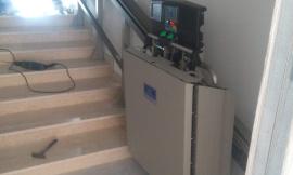 Lavori per l'abbattimento delle barriere architettoniche alla scuola media di Potenza Picena
