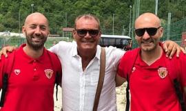 Angelo Ortolani in visita al Benevento di Bucchi