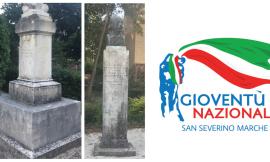 San Severino, Gioventù Nazionale: "Perchè il Comune non ci autorizza a pulire i busti di Coletti e Garibaldi?"