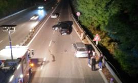 Carambola a tre nella notte sulla superstrada