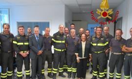 Il Prefetto Rolli in visita alla Sede Centrale dei Vigili del Fuoco di Macerata
