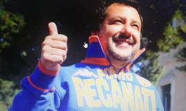 Salvini a sorpresa a Porto Recanati