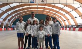 Le atlete dell'Asd Roller pattinaggio di Civitanova all'Imola Indoor Cup