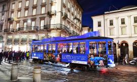 Un tram "griffato" Lotto a Milano