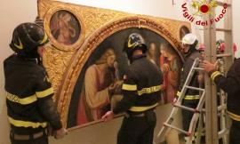 Tolentino, San Nicola: Vigili del Fuoco al lavoro in vista della riapertura di domenica